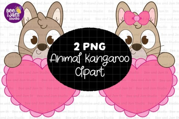 Animal Kangaroo PNG Sublimation Clipart