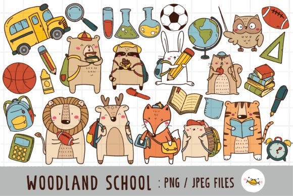 Color Woodland Animal Student Clipart: A Versatile Digital Resource for Creative Educators and Makers
