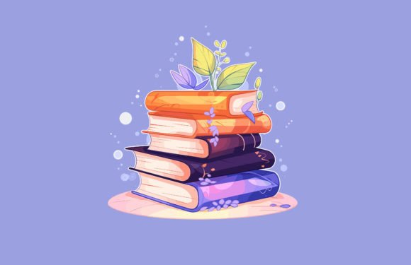 Colorful Books Vector Flat Illustration: A Practical Guide for Designers and Educators