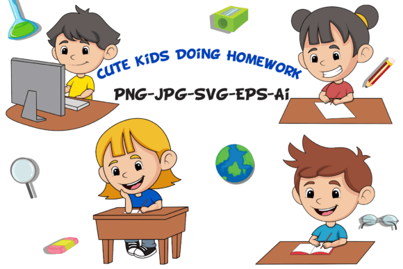 Cute Kids Cartoon Doing Homework: A Practical Guide for Designers and Educators