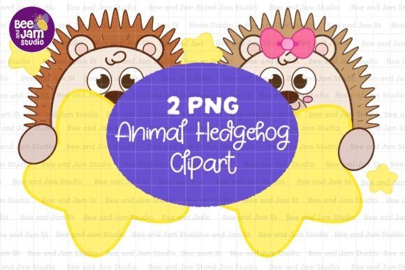 Hedgehog Mother Father PNG Sublimation