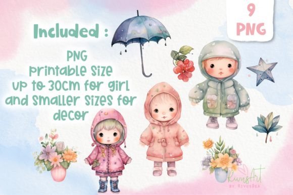 Raincoat PNG Clipart. Watercolor Kids: A Practical Guide for Designers and Educators