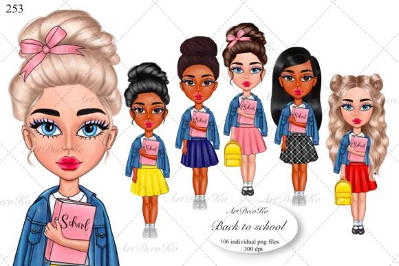 School Girl, Student Clipart. Back to Sc
